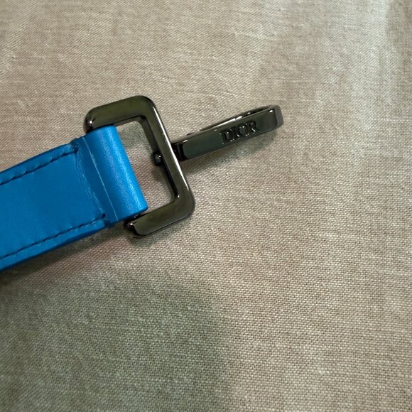 Dior Blue Leather Lock Crossbody Bag - Picture 13 of 15